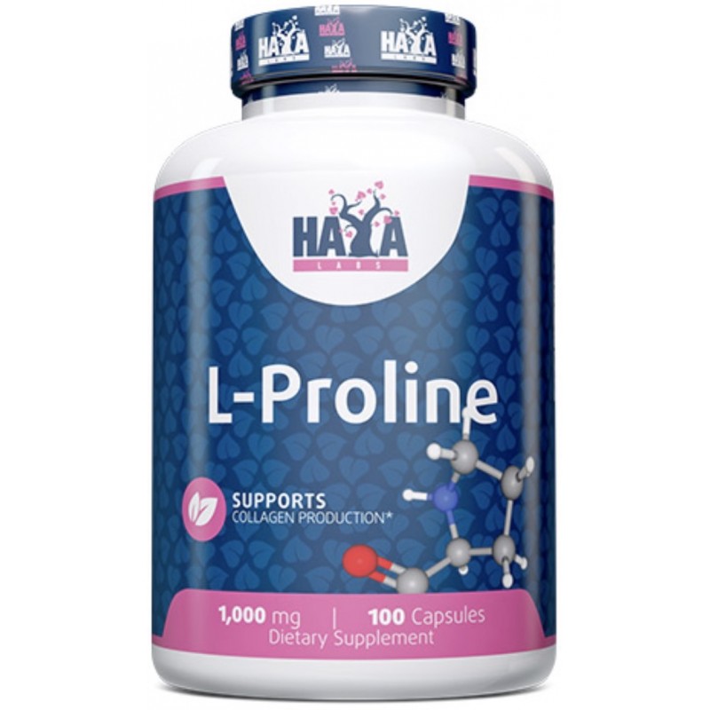 Haya Labs L-proliin 1000 mg 100 kapslit foto